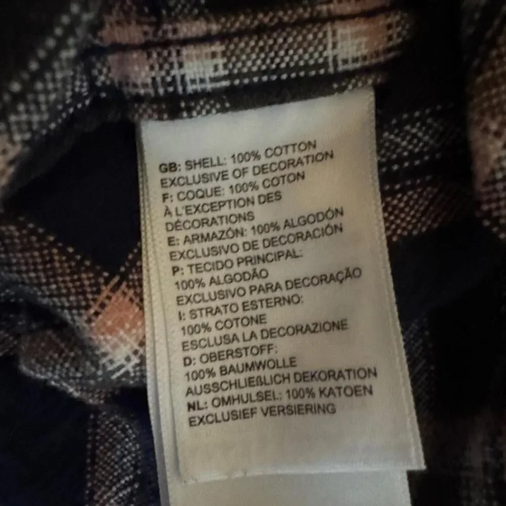 The North Face Arroyo Flannel L/S Shirt Men's size L Navy Green Peach Plaid